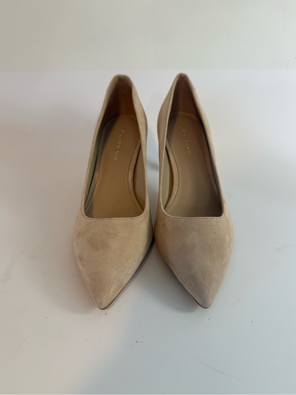 Stuart Weitzman Women's Nude Suede Pointed-Toe Pumps